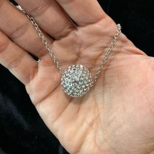 Rhinestone ball necklace